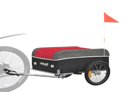 Foldable Bike Cargo Trailer Bicycle Cart Wagon Trailer W/hitch,16'' Wheels,110 Lbs Max Load